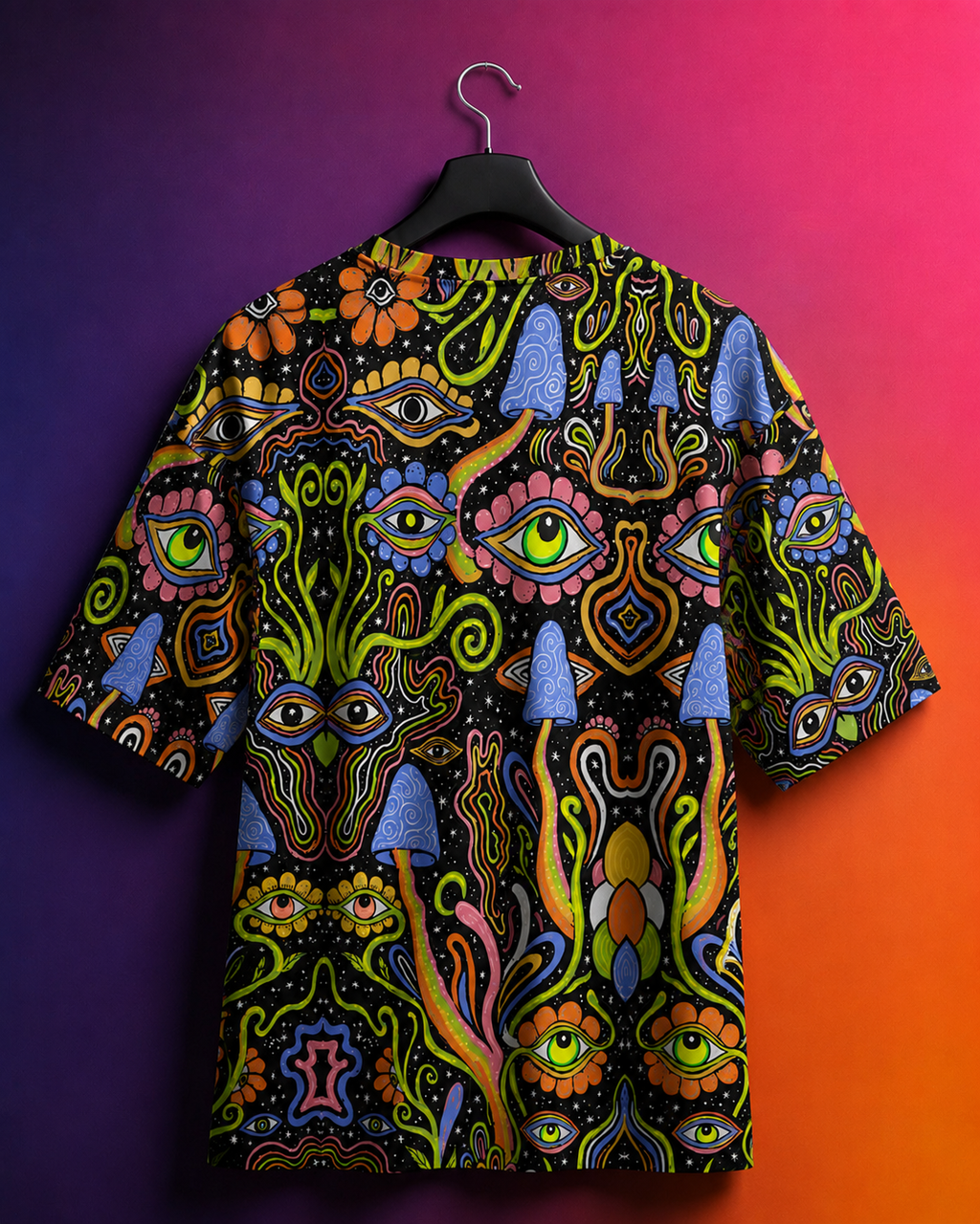 Unisex Psychedelic Mushroom Experience Oversized T-shirt