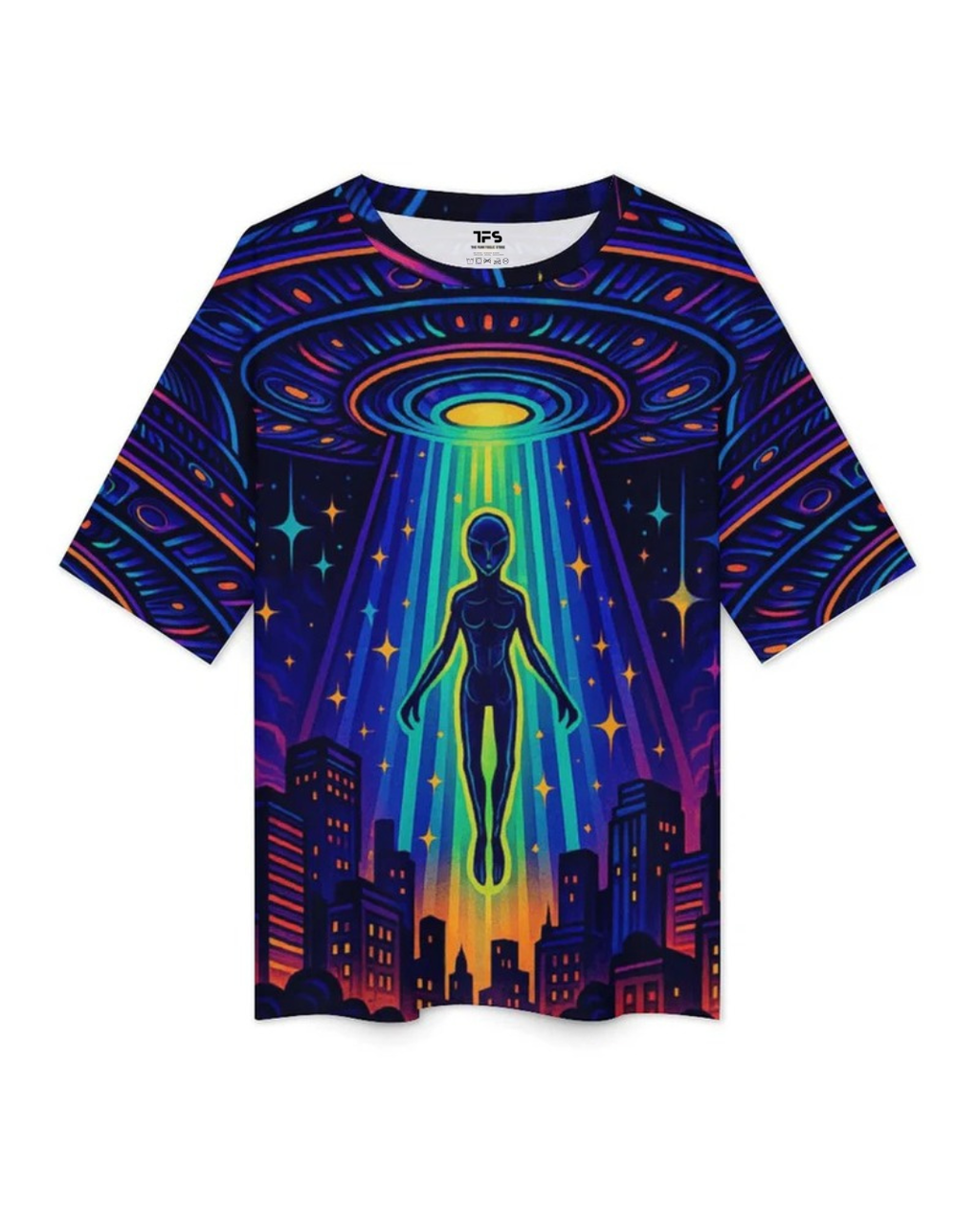 Unisex Alien Entry Oversized T-Shirt