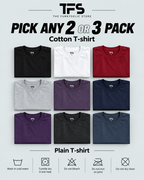 Unisex Classic Plain T-Shirt Combo Pack