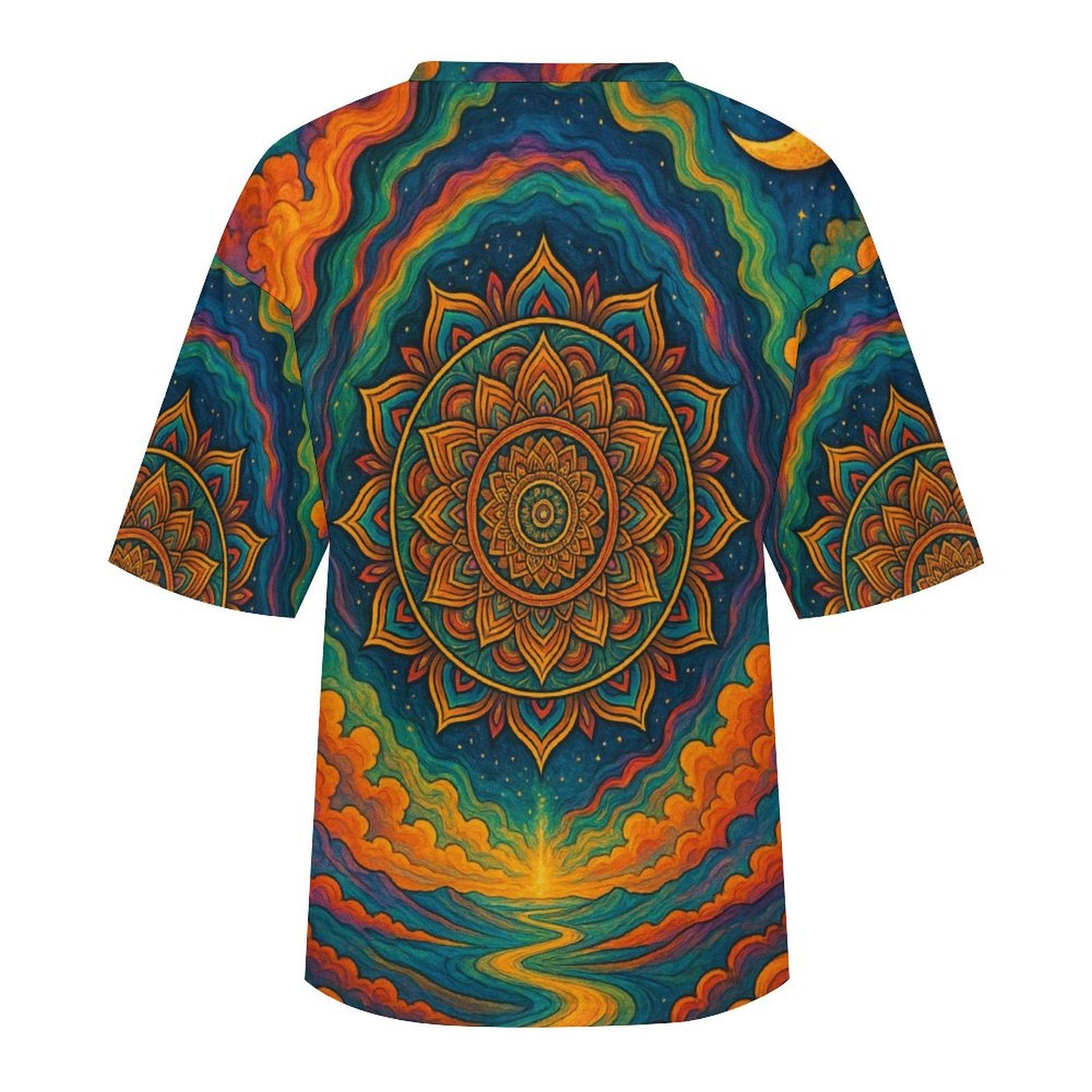 Unisex Mandala Sun Oversized T-shirt