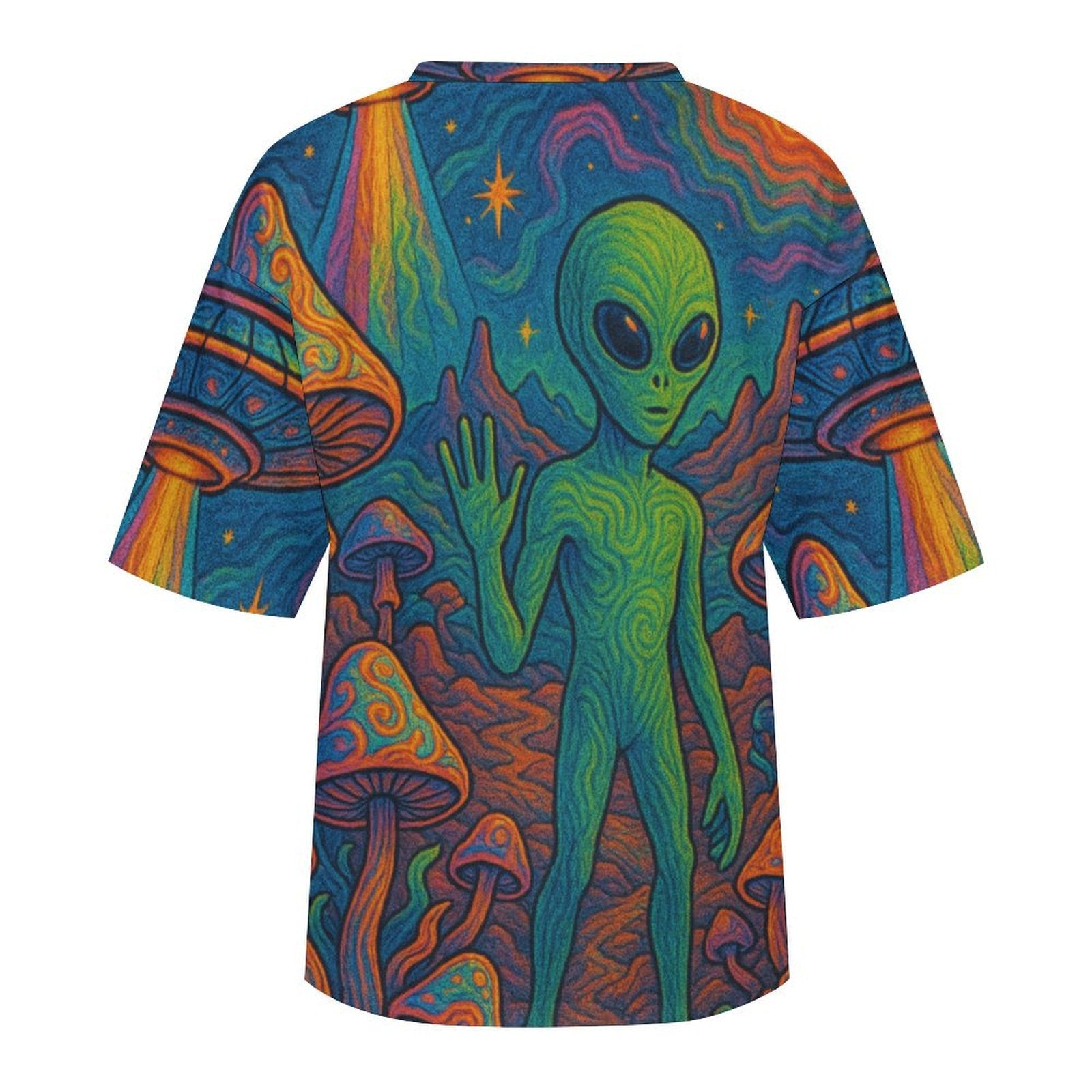 Unisex Alien Hello Oversized T-shirt