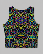 Women's Psychedelic Circus Crop Tank