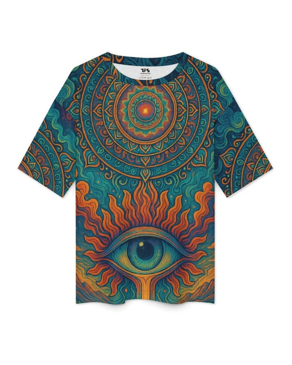 Unisex 3rd Eyed Mandala Oversized T-Shirt