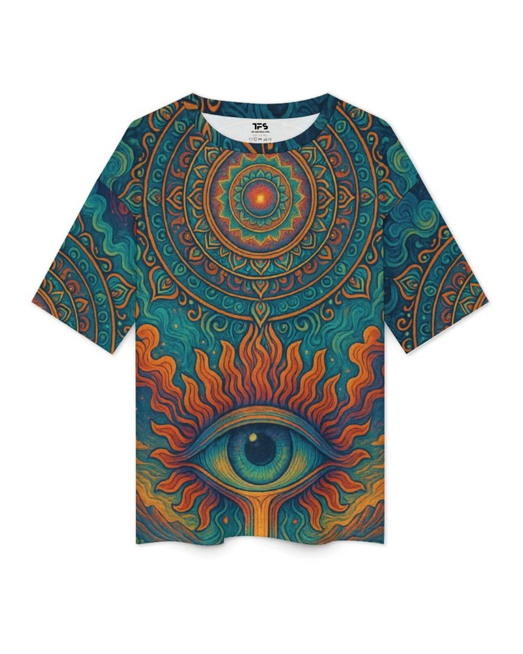 Unisex 3rd Eyed Mandala Oversized T-Shirt