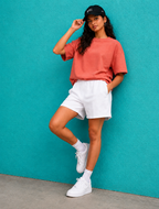 Unisex White Shorts