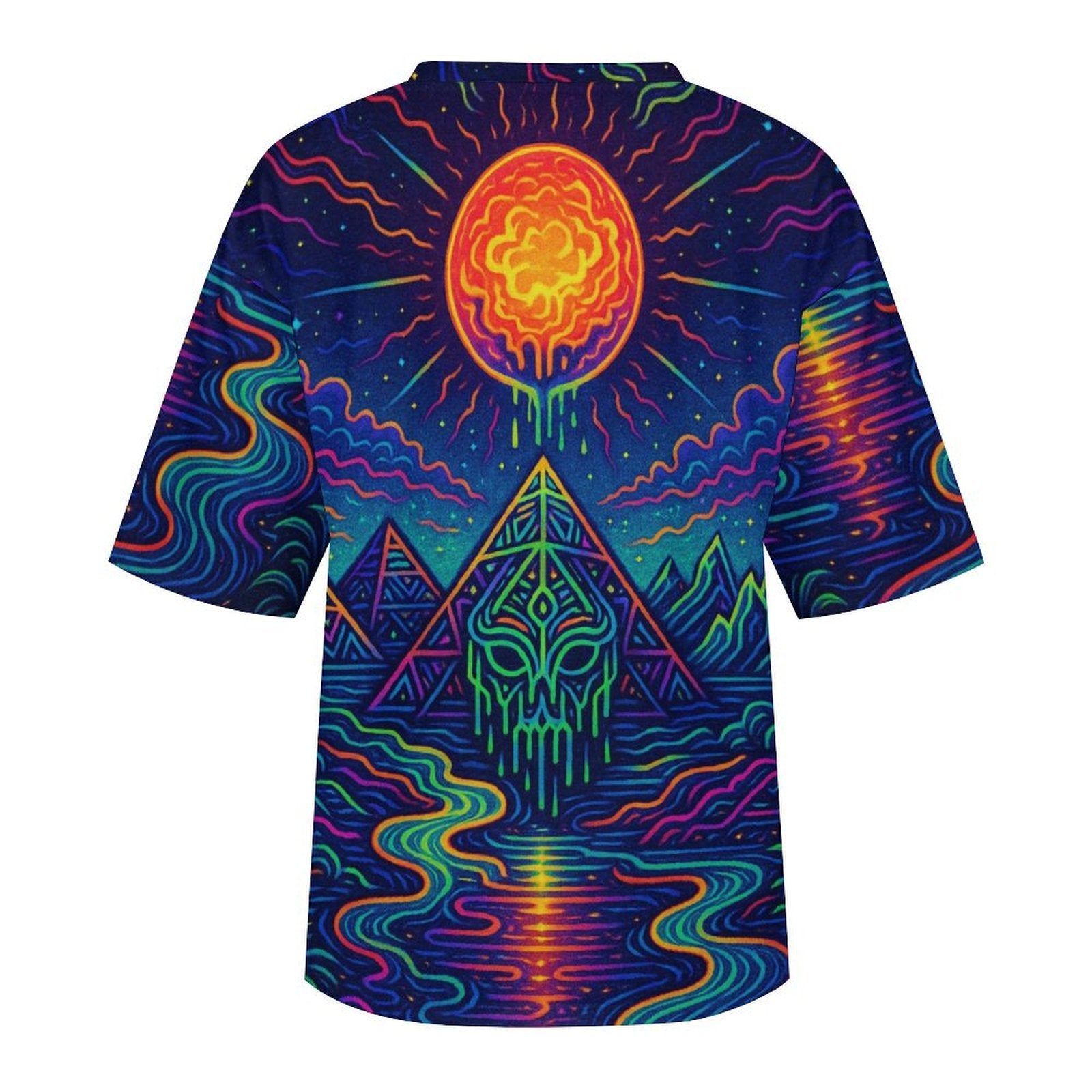 Unisex Cosmic Mystery Land Oversized T-Shirt