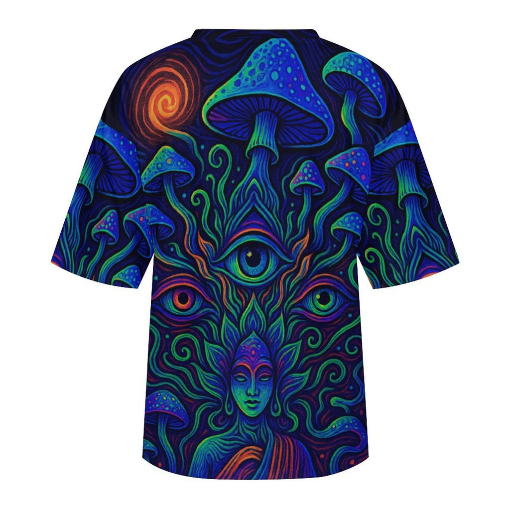 Unisex Mushroom Forest Oversized T-Shirt