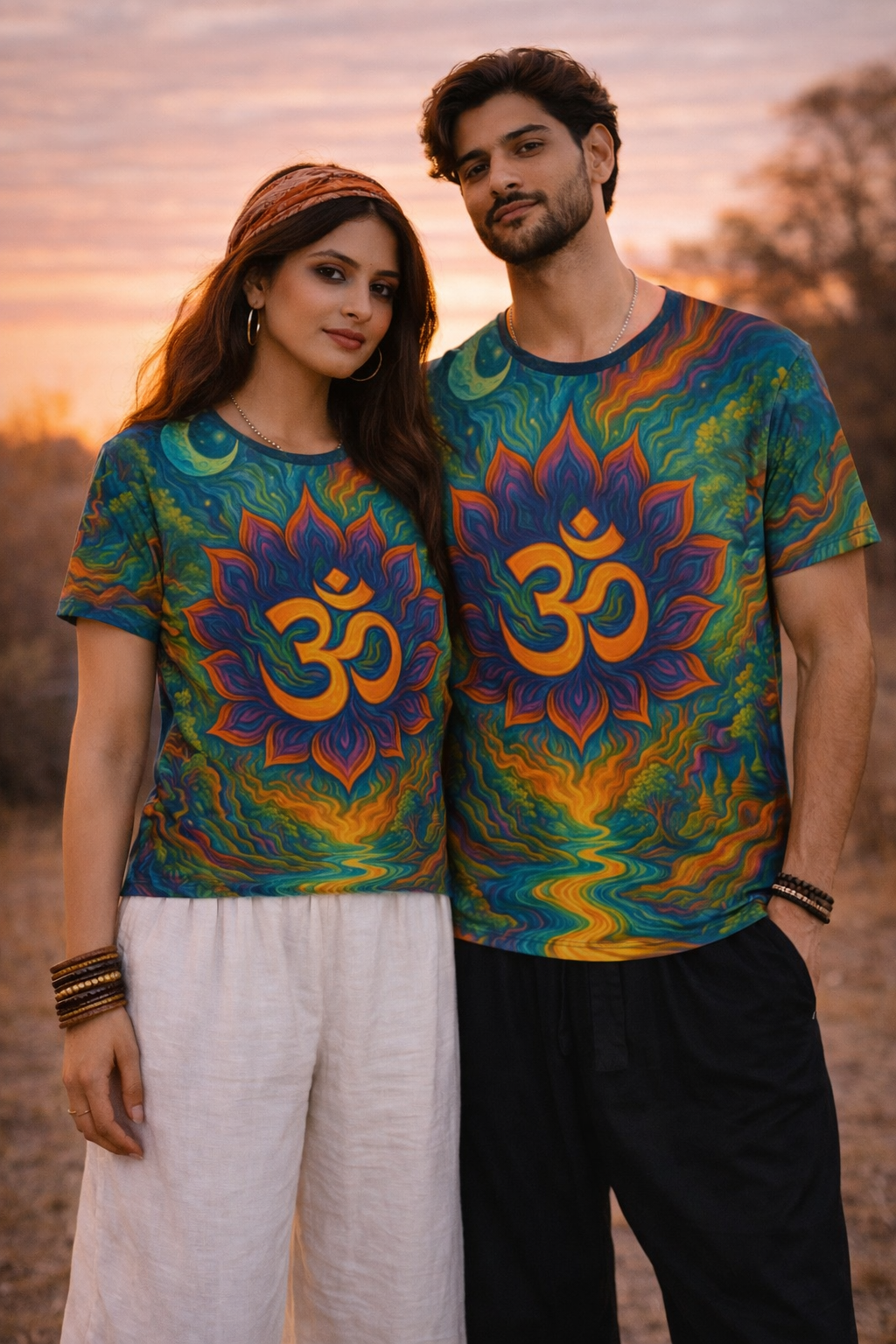 Unisex Funky Om Oversized T-shirt