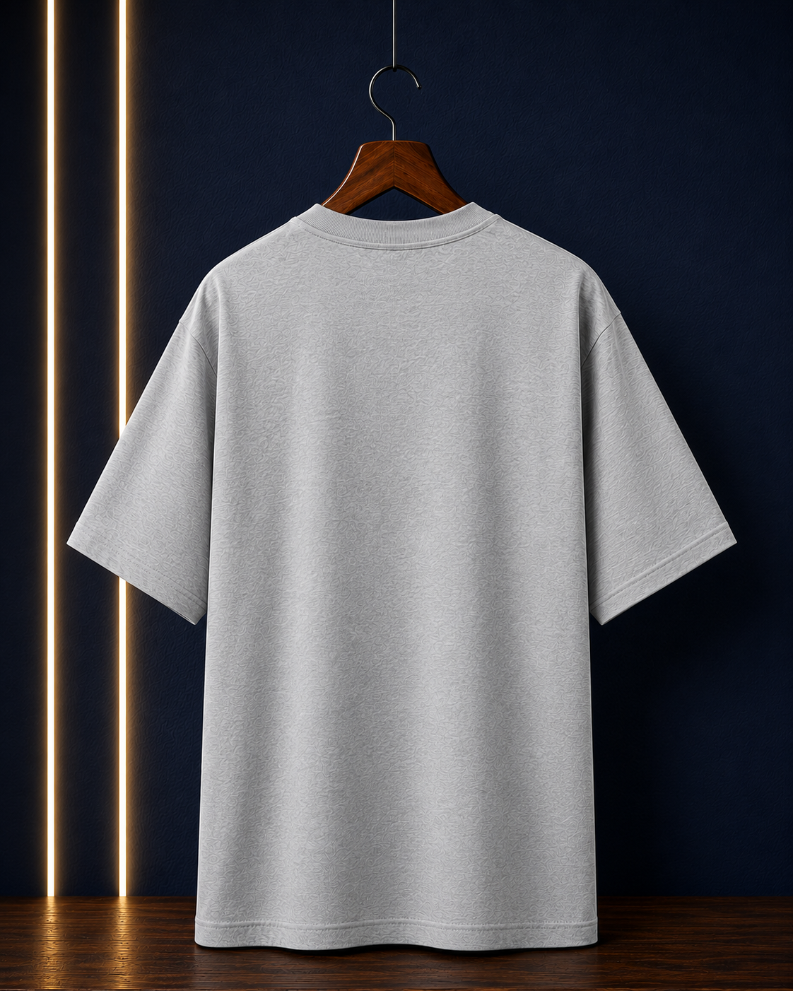 Unisex Grey Melange Oversized Classic T-Shirt