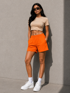 Unisex Neon Orange Shorts