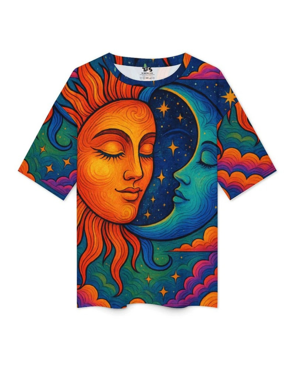 Unisex Sun And Moon Oversized T-shirt
