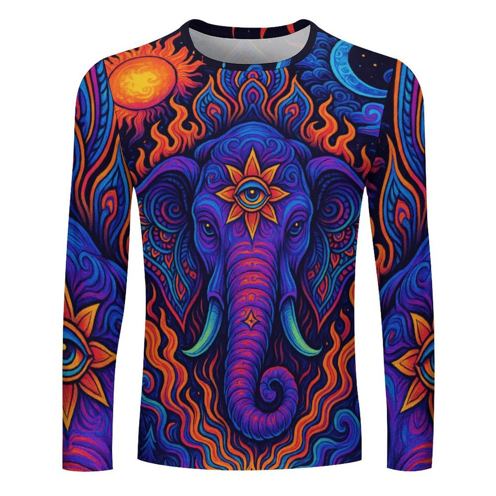 Men's Psychedelic Ganesha Full Sleeve T-shirt