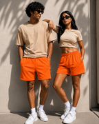 Unisex Neon Orange Shorts