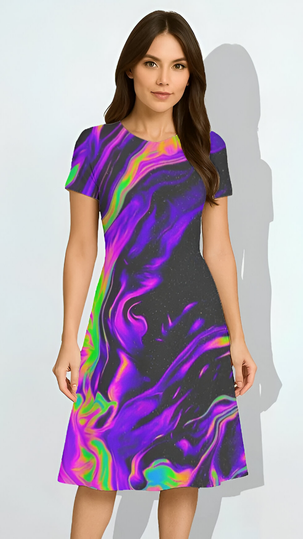 Women's Aurora Swirl A line Dress
