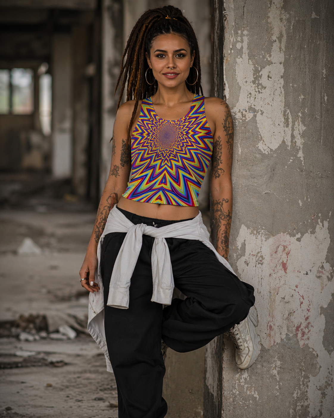Women's Kosmic Chakra Crop Tank