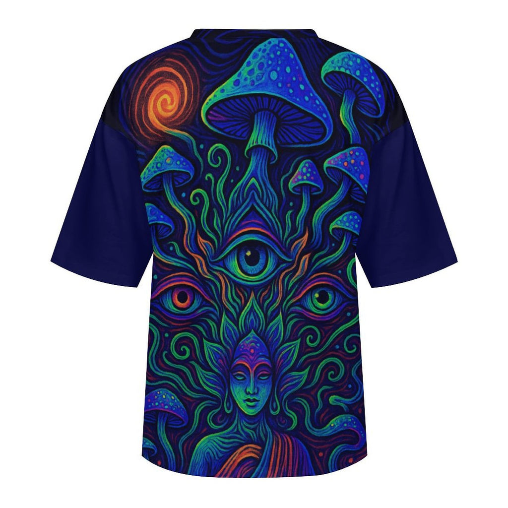 Unisex Mushroom Forest Oversized T-Shirt