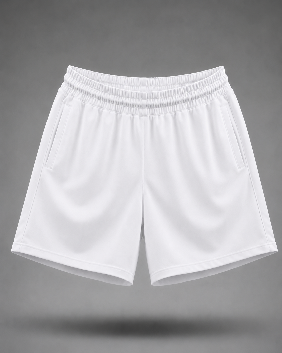 Unisex White Shorts