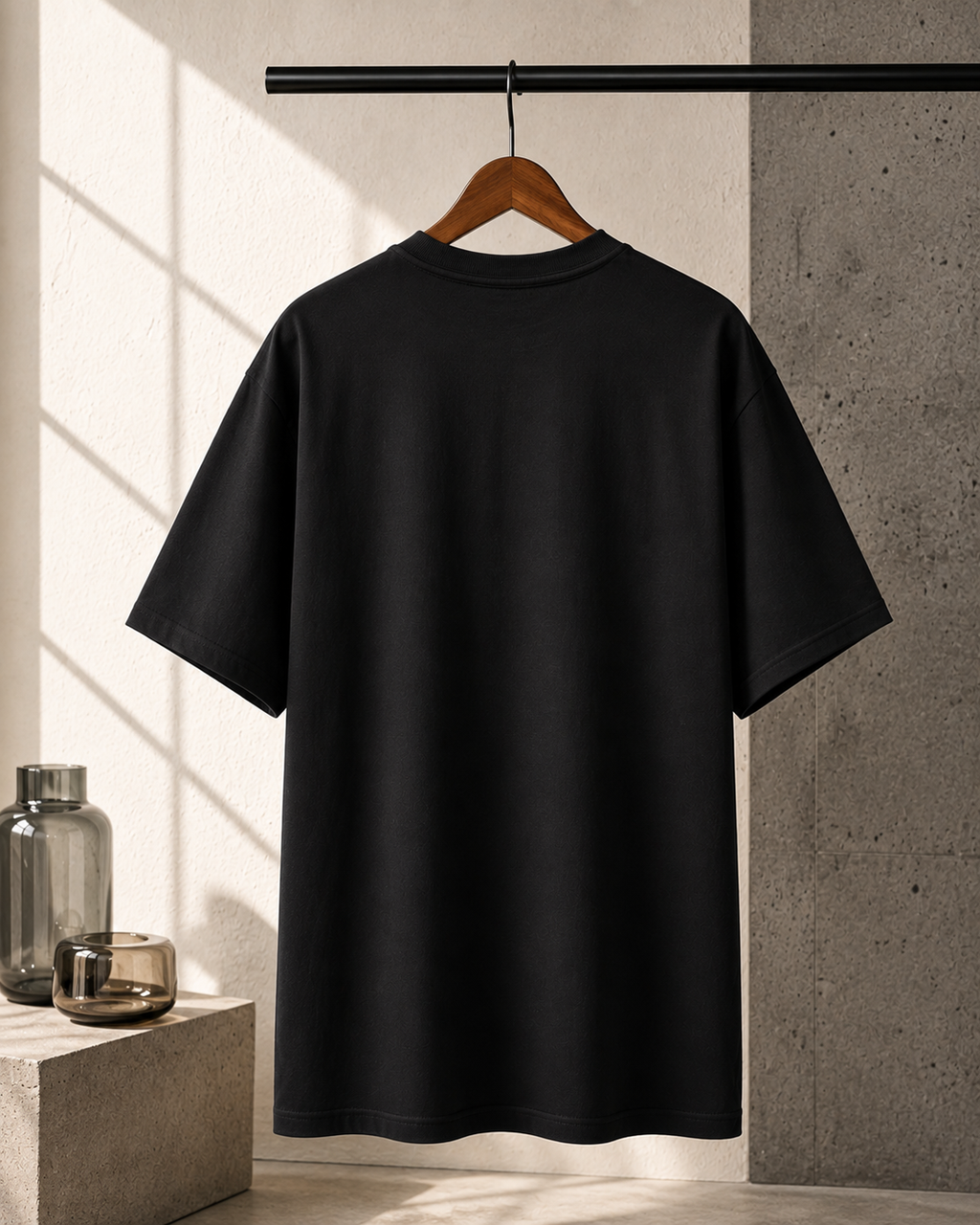 Unisex Black Oversized T-Shirt