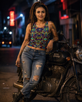 Women's Psychedelic Circus Crop Tank