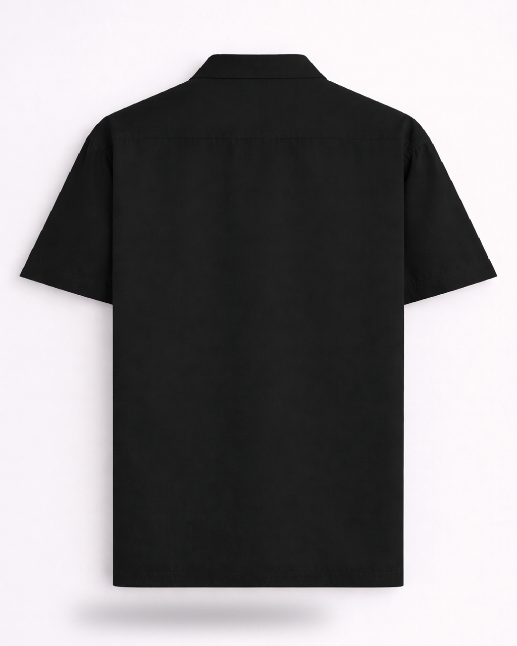 Unisex Black Solid Oversized Shirt