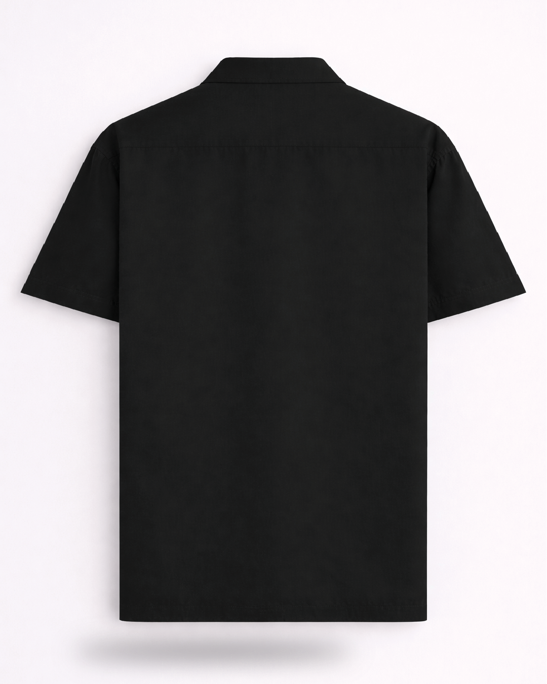 Unisex Black Solid Oversized Shirt
