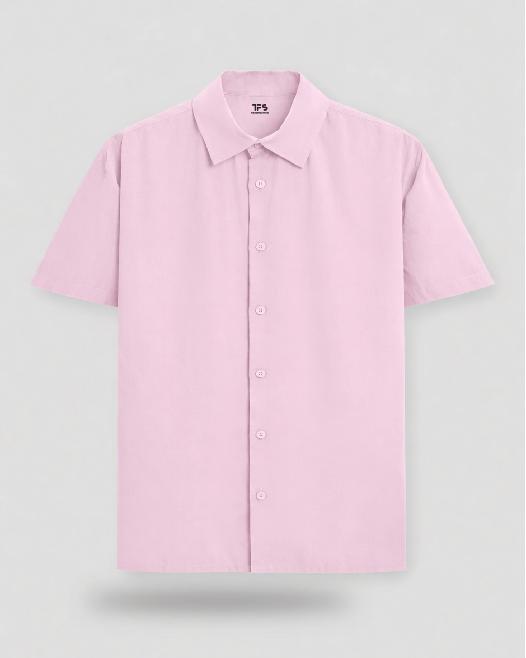 Unisex Light Baby Pink Solid Oversized Shirt