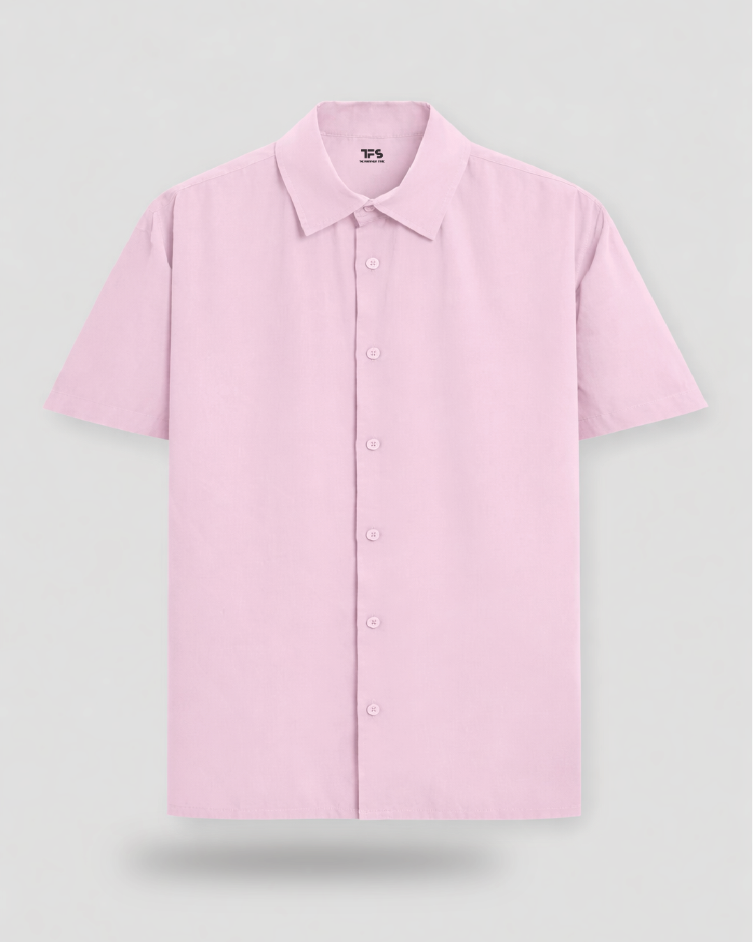 Unisex Light Baby Pink Solid Oversized Shirt