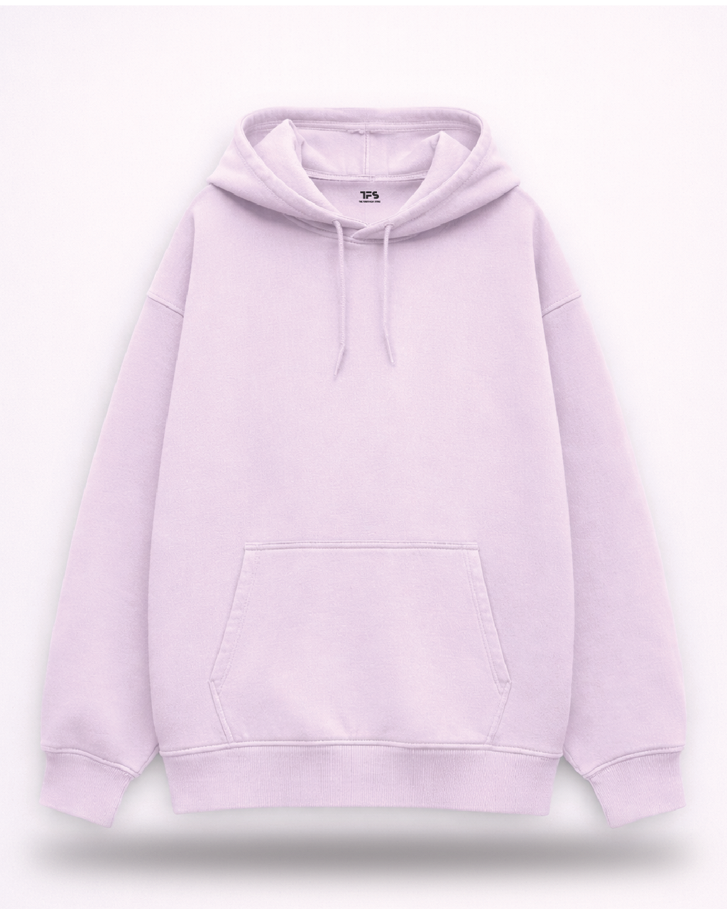 Unisex Light Baby Pink Solid Oversized Hoodie