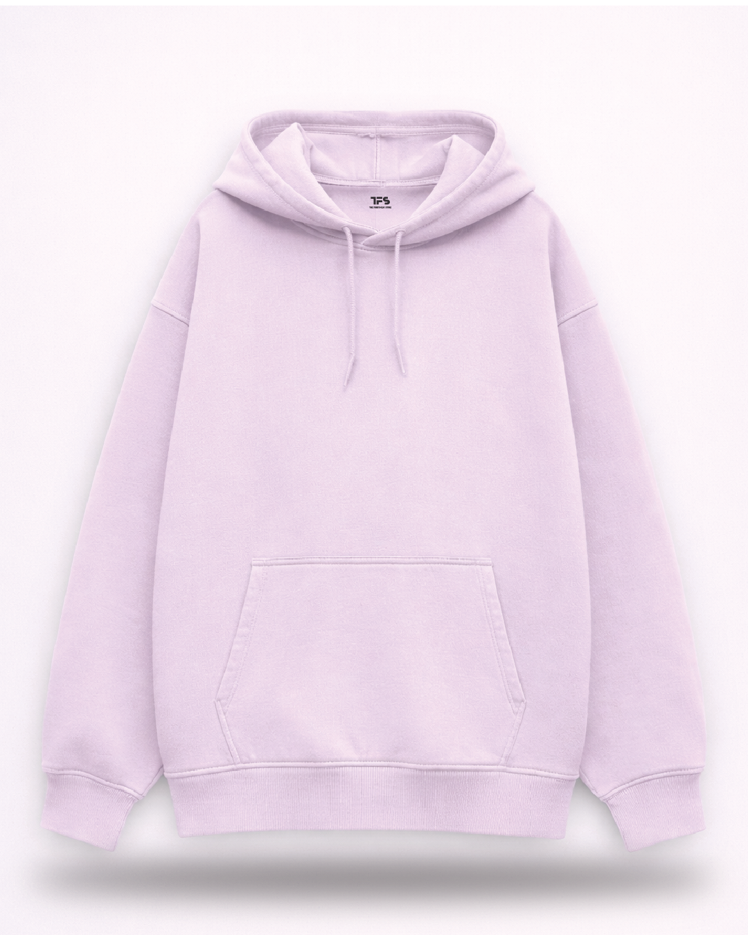 Unisex Light Baby Pink Solid Oversized Hoodie