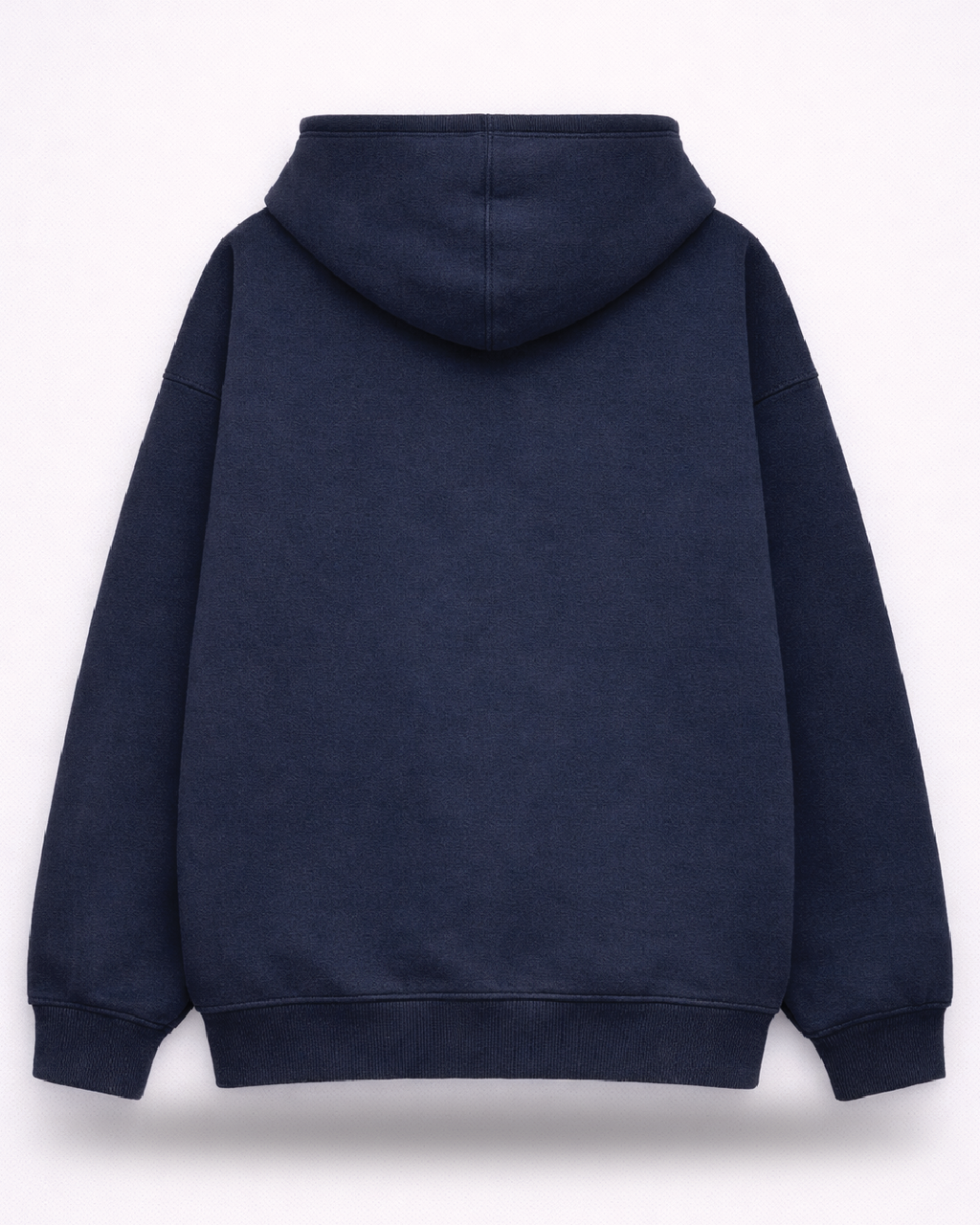 Unisex Navy Blue Solid Oversized Hoodie