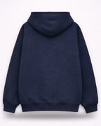 Unisex Navy Blue Solid Oversized Hoodie