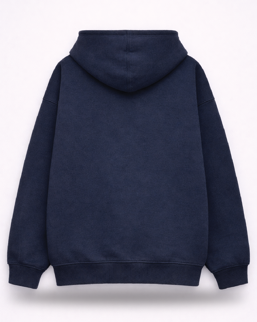 Unisex Navy Blue Solid Oversized Hoodie