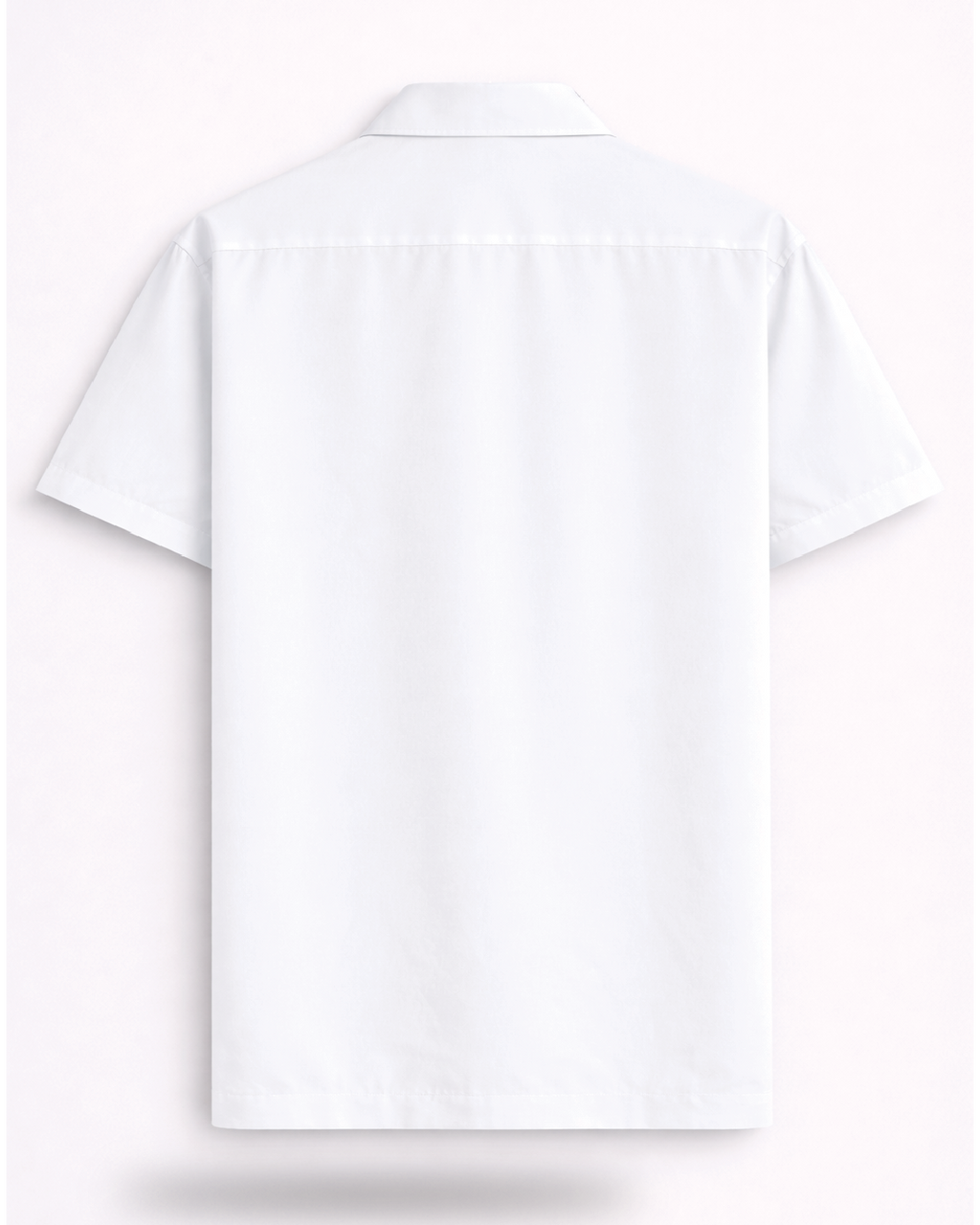 Unisex White Solid Oversized Shirt