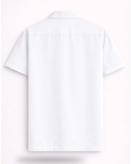 Unisex White Solid Oversized Shirt