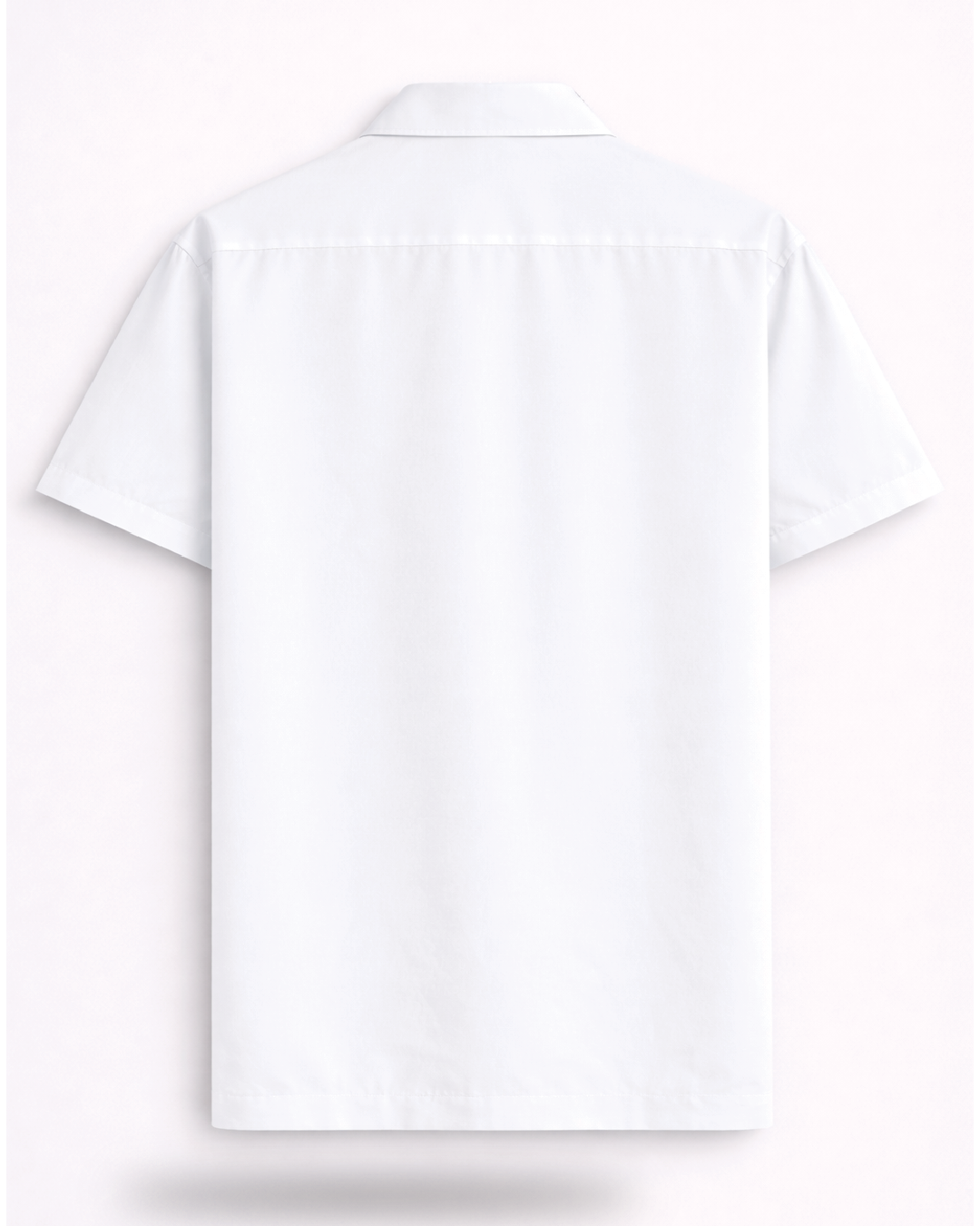 Unisex White Solid Oversized Shirt