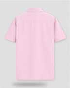 Unisex Light Baby Pink Solid Oversized Shirt