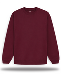 Unisex Solid Maroon Oversized Sweatshirt