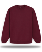 Unisex Solid Maroon Oversized Sweatshirt