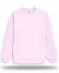 Unisex Light Baby Pink Solid Oversized Sweatshirt