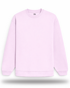 Unisex Light Baby Pink Solid Oversized Sweatshirt