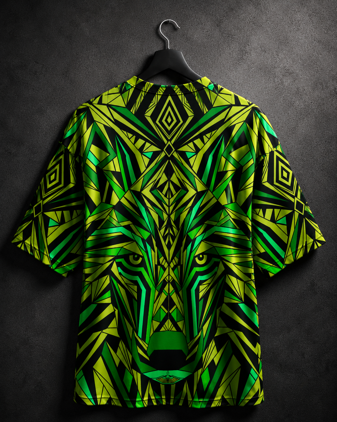 Unisex Tribal Neon Oversized T-shirt