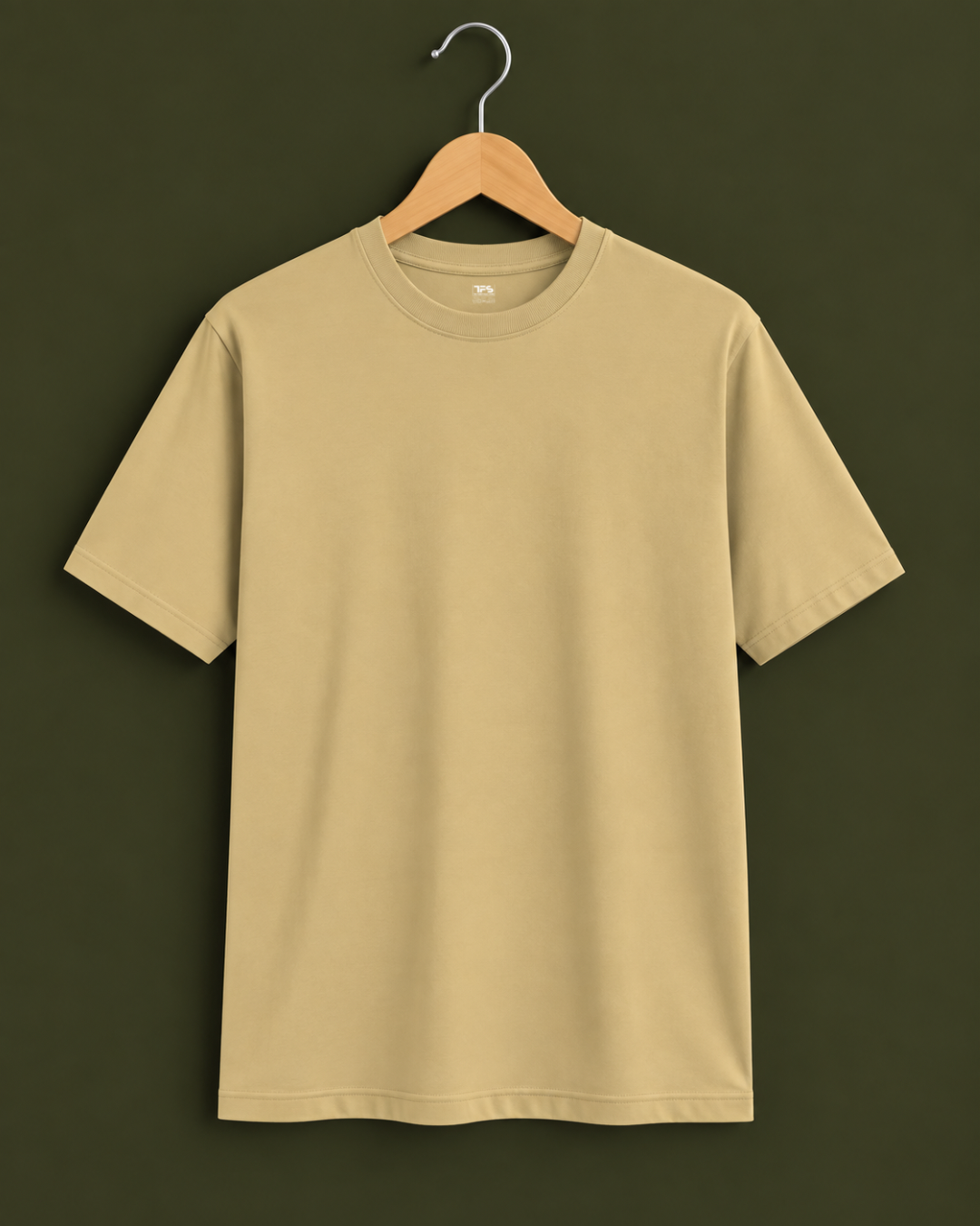 Men's Beige Classic Crew T-Shirt