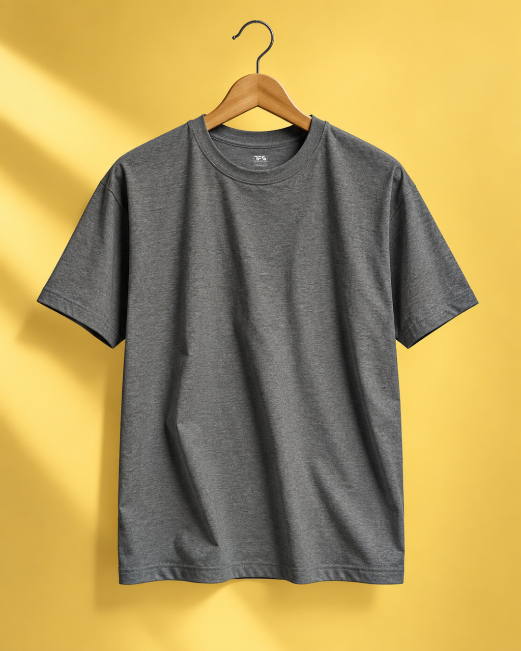 Men's Charcoal Melange Classic Crew T-Shirt