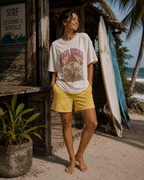 Unisex Yellow Tie Dye Shorts
