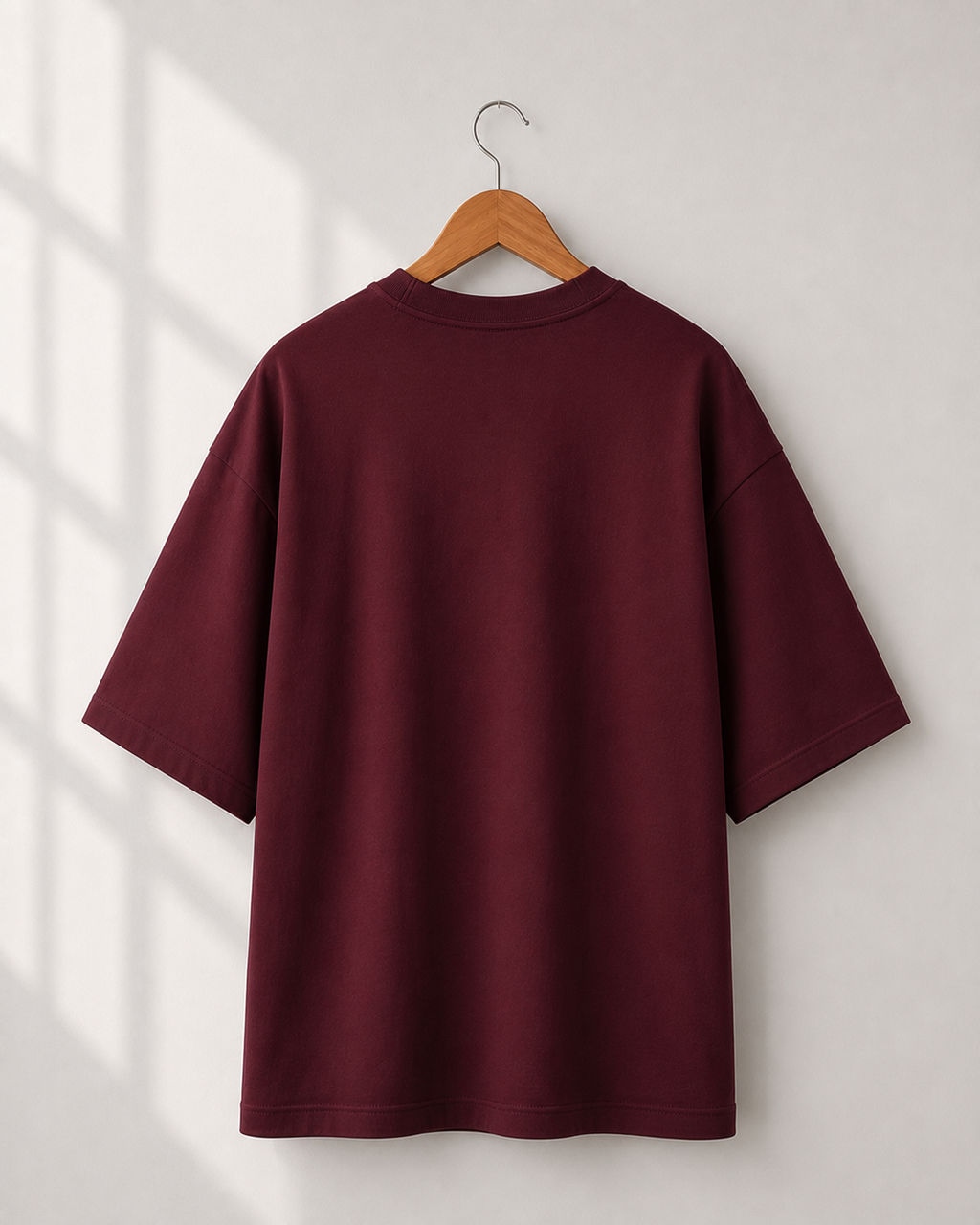 Unisex Maroon Oversized T-Shirt