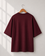 Unisex Maroon Oversized T-Shirt