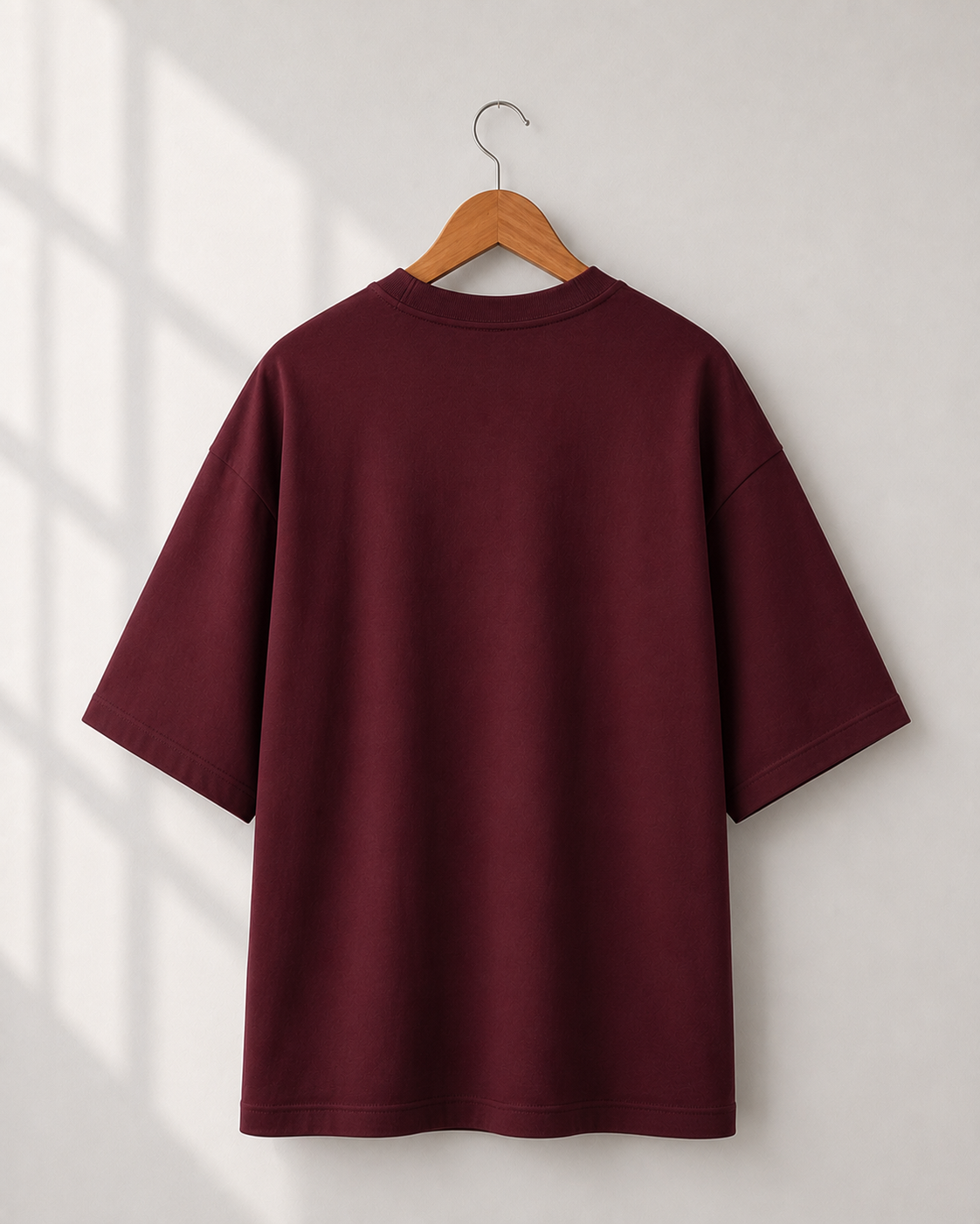 Unisex Maroon Oversized T-Shirt