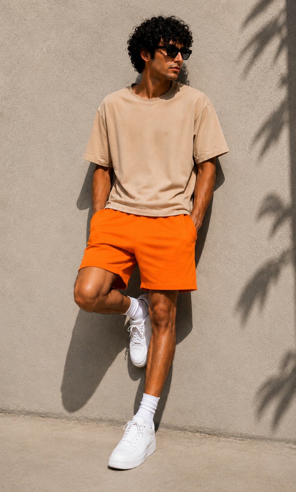 Unisex Neon Orange Shorts