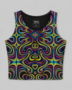 Women's Psychedelic Circus Crop Tank