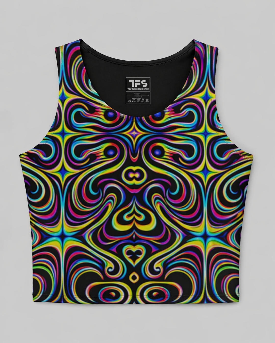Women's Psychedelic Circus Crop Tank